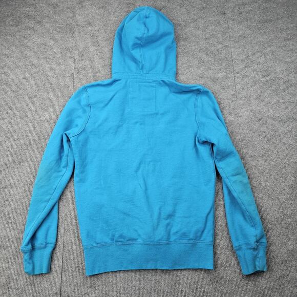 Vintage Aeropostale Hoodie Mens Small Blue Y2K Full Zip AERO Embroidered Fleece - Picture 6 of 6